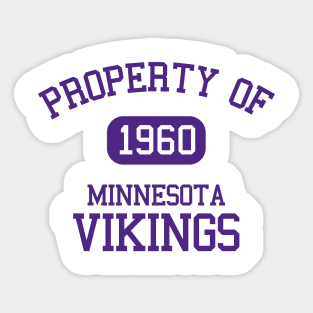 Property of Minnesota Vikings Sticker